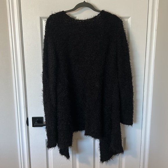BUNDLE 3/$12 Fluffy Black Waterfall Cardigan - Picture 5 of 5